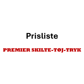 Prisliste til Premierskilte-Tryk-Foto