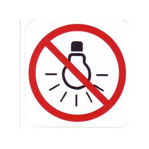 Sluk lyset - 57x57 mm selvklbende plast