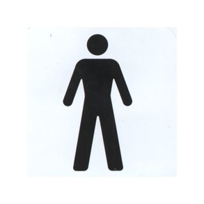 Dametoilet - 57x57 mm selvklbende plast