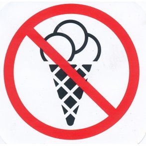 Is forbudt - 57x57 mm selvklbende plast