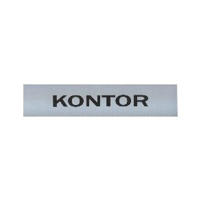 KONTOR  selvkl�bende skilt i aluminium  4,5x16,5  mm