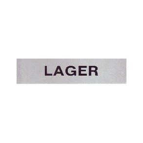 LAGER  selvkl�bende skilt i aluminium  4,5x16,5  mm