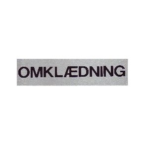 OMKL�DNING  selvkl�bende skilt i aluminium  4,5x16,5  mm