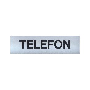 TELEFON -  selvkl�bende skilt i aluminium  4,5x16,5  mm