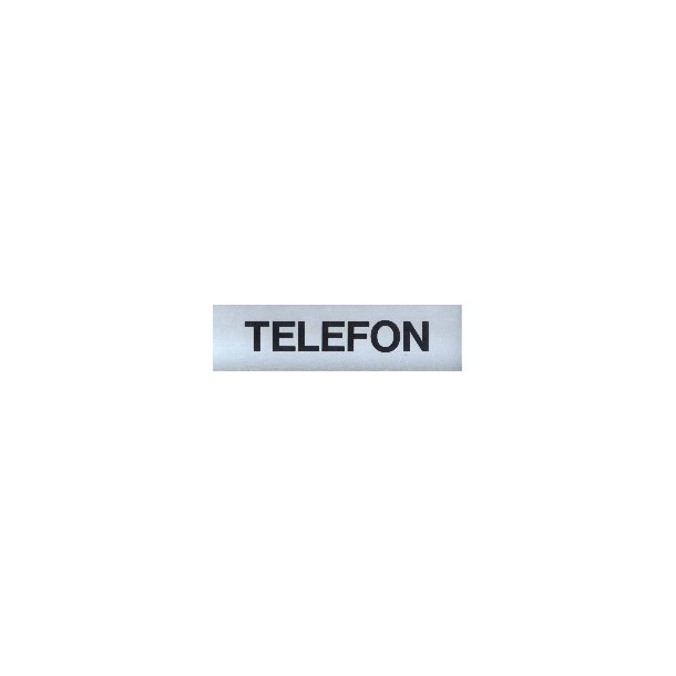 TELEFON -  selvklbende skilt i aluminium  4,5x16,5  mm