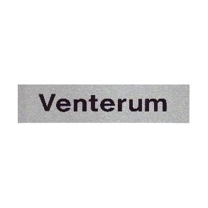 VENTERUM -  selvkl�bende skilt i aluminium  4,5x16,5  mm