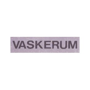 VASKERUM-  selvkl�bende skilt i aluminium  4,5x16,5  mm