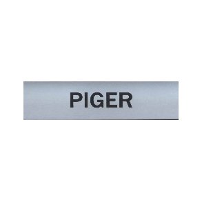 PIGER  selvkl�bende skilt i aluminium  4,5x16,5  mm