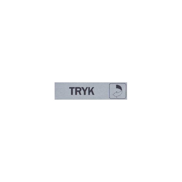 TRYK + PIL  selvklbende skilt i aluminium  4,5x16,5  mm
