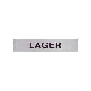 LAGER -  selvkl�bende skilt i aluminium 20x80  mm
