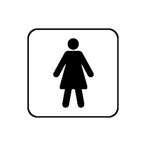 Dametoilet - symbol 8x8 cm