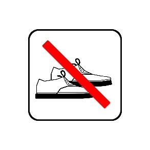 Skotj forbudt - symbol 8x8 cm