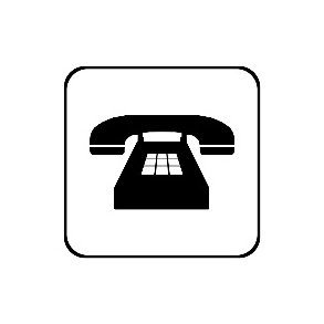 Telefon - symbol 8x8 cm