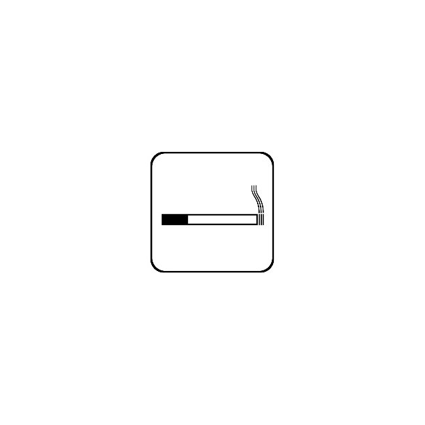 Rygning tilladt - symbol 8x8 cm