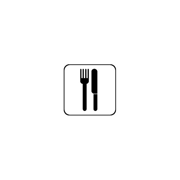 Restaurant - symbol 8x8 cm