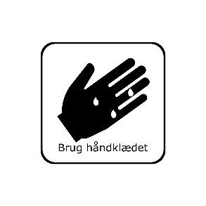 Brug hndkldet - symbol 8x8 cm
