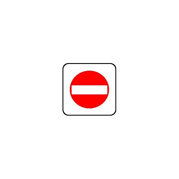 Adgang forbudt - symbol 8x8 cm