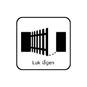Luk lgen - symbol 8x8 cm