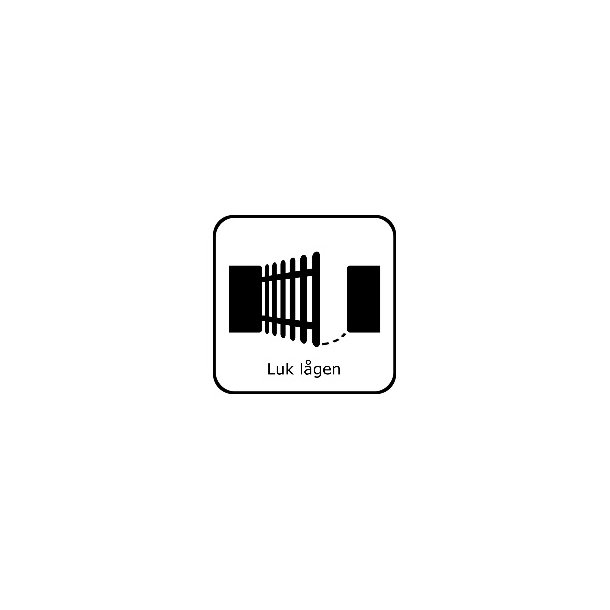 Luk lgen - symbol 8x8 cm