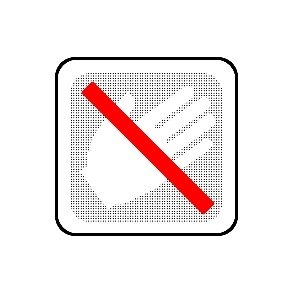 Rr ikke - symbol 8x8 cm