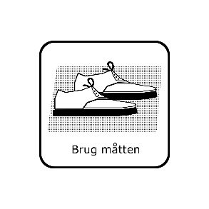 Brug mtten - symbol 8x8 cm