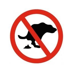 Ingen hunde hm/hm - symbol 8x8 cm