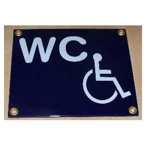 WC - handicap - emaljeskilt 17x12 cm