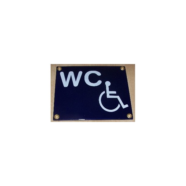 WC - handicap - emaljeskilt 17x12 cm