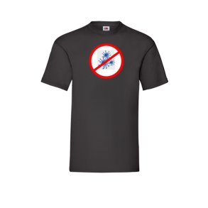 T-shirts med Corona - virus  - rundt skilt