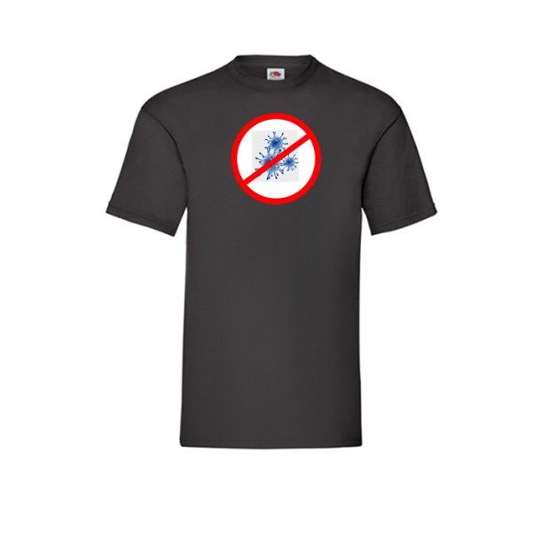 T-shirts med Corona - virus  - rundt skilt