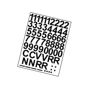 Tal/bogstavark til cvr tekster p bilen 30 mm