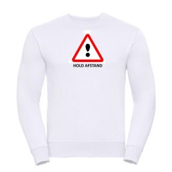 Sweatshirt med tryk HOLD AFSTAND - trekant