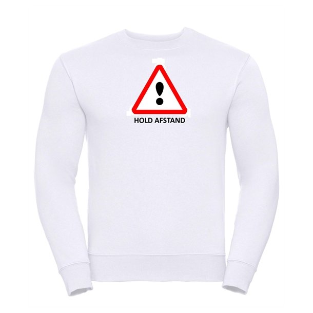 Sweatshirt med tryk HOLD AFSTAND - trekant