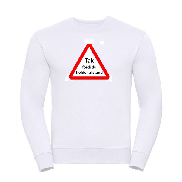 Sweatshirt med tryk TAK FORDI DU HOLDER AFSTAND - trekant