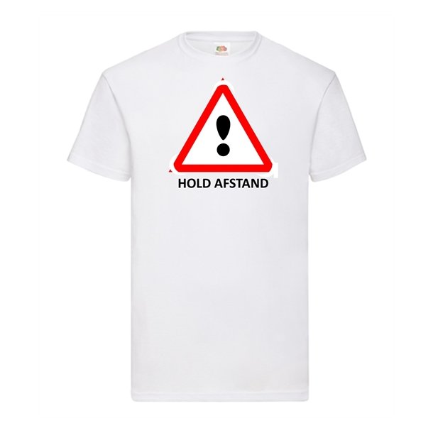 T-shirts med trekantskilt - hold afstand