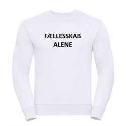 Sweatshirt med tryk - Fllesskab alene