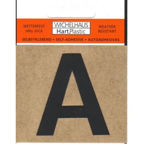 A- selvklbende bogstav  SORT 30 mm