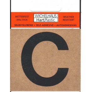 C - selvklbende bogstav  SORT 30 mm