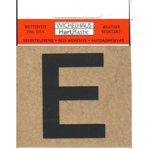 E - selvklbende bogstav  SORT 30 mm