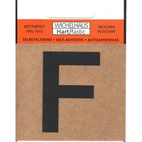 F - selvklbende bogstav  SORT 30 mm