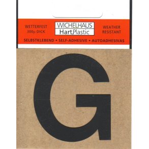 G - selvklbende bogstav  SORT 30 mm