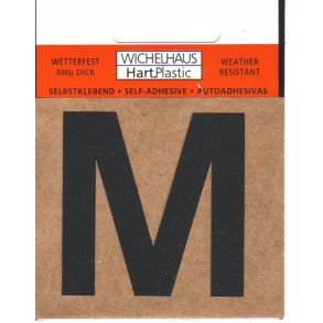 M - selvklbende bogstav  SORT 30 mm