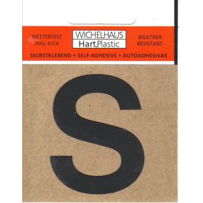 S - selvklbende bogstav  SORT 30 mm