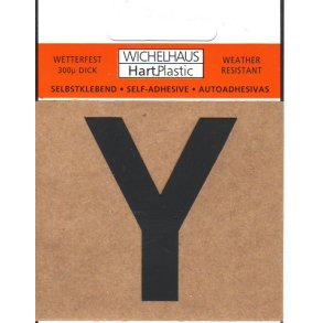 Y- selvklbende bogstav  SORT 30 mm