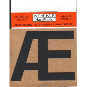 - selvklbende bogstav  SORT 30 mm