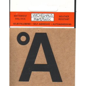 - selvklbende bogstav  SORT 30 mm