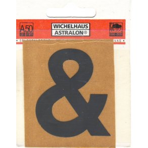 &- selvklbende tegn  SORT 30 mm