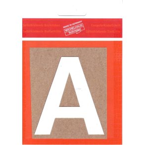 A -   Selvklbende bogstav  HVID 50 MM