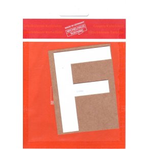 F -   Selvklbende bogstav  HVID 50 MM