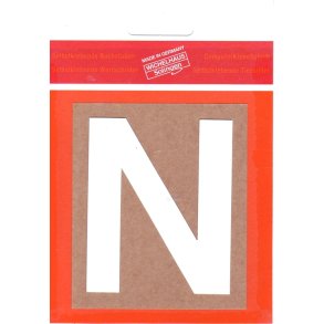 N selvklbende bogstav HVID